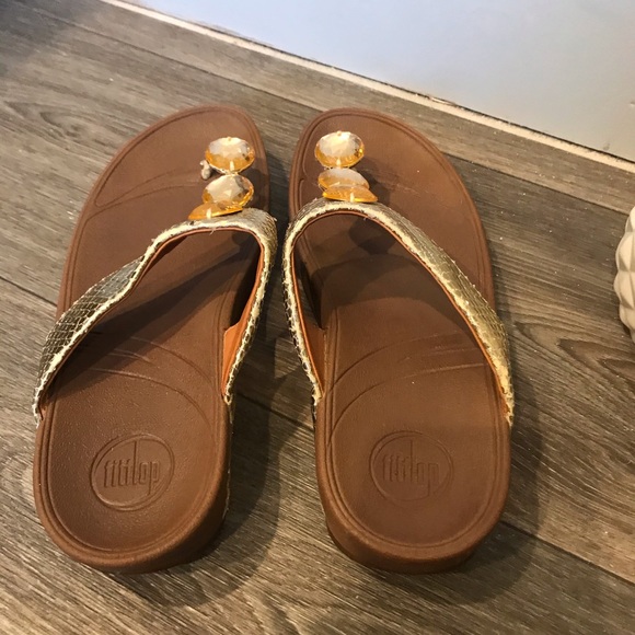 FitFlop Petra Sandals - Pale Gold - Picture 7 of 8